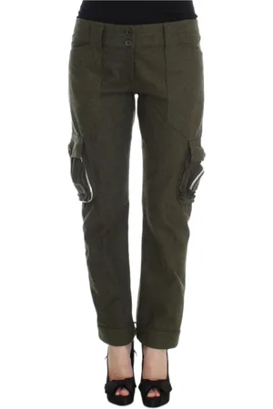 ERMANNO SCERVINO Femme, Pantalons, Vert, Taille: 38 FR Pantalon Cargo