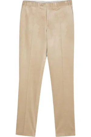 CANALI Homme, Pantalons, Brun, Taille: M Pantalon Droit en Velours Côtelé Stretch Coton Beige Arena