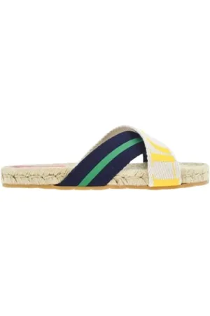 Carolina Herrera Femme, Chaussures, Multicolore, Taille: 37 EU Espadrilles rayées en gros-grain