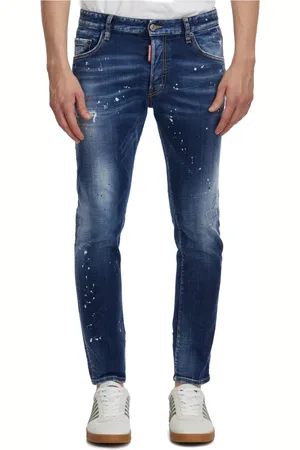Dsquared2 Homme, Jeans, Bleu, Taille: L Pantalon de Skateur en Denim