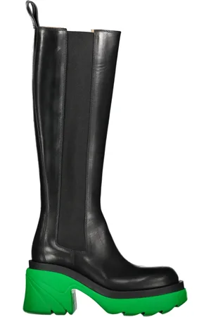 Bottega Veneta Femme, Chaussures, Noir, Taille: 38 EU Bottines Chelsea en cuir à semelle crantée