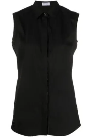 Brunello Cucinelli Femme, Blouses et Chemises, Noir, Taille: 42 FR Chemise sans manches