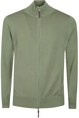 BALLANTYNE Homme, Pulls, Vert, Taille: XL Gilet à fermeture éclair