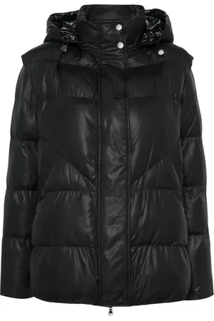 Patrizia Pepe Femme, Vestes, Noir, Taille: 40 FR Doudoune brillante en nylon