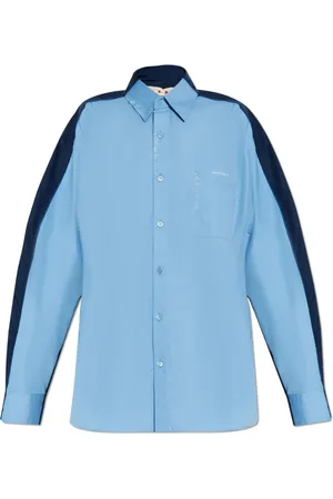 Marni Femme, Blouses et Chemises, Bleu, Taille: 38 FR Chemise à poche