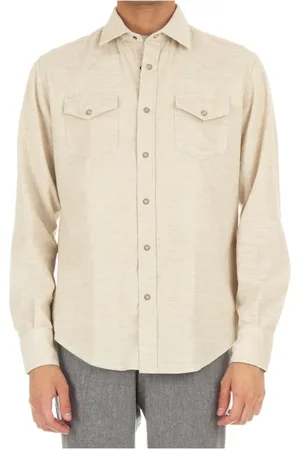 ELEVENTY Homme, Chemises, , Taille: L Chemise Western en Denim de Velours