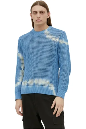 STUSSY Homme, Pulls, Bleu, Taille: S Pull Teint Pigmentaire à Maille Lâche