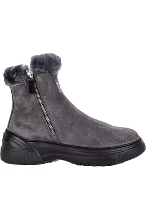 Casadei Femme, Chaussures, Gris, Taille: 39 EU Bottines Grises en Daim