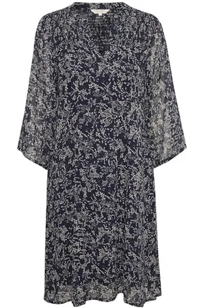 Part Two Femme, Robes, Bleu, Taille: 36 FR Robe Bleu Marine à Motifs
