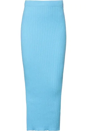 Essentiel Antwerp Femme, Jupes, Bleu, Taille: 40 FR Jupe Midi Côtelée