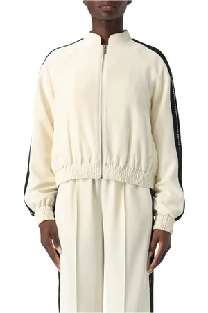 Twin-Set Femme, Vestes, , Taille: 40 FR Bomber en Tissu Technique avec Logo