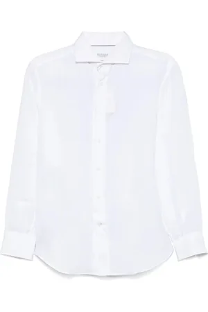 Brunello Cucinelli Homme, Chemises, Blanc, Taille: XL Chemise Blanche