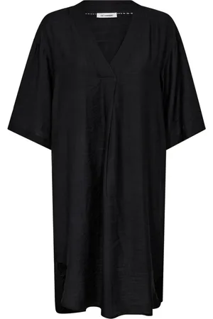 Co`Couture Femme, Robes, Noir, Taille: 38 FR Robe Tunique Plissée