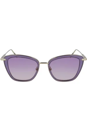 Longchamp Femme, Accessoires, Violet, Taille: ONE Size Lunettes de soleil en métal avec filtre dégradé violet 2