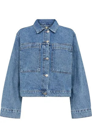 soyaconcept Femme, Vestes, Bleu, Taille: 40 FR Veste en jean moderne avec fermeture boutonnée