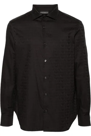 Emporio Armani Homme, Chemises, Noir, Taille: S T-shirt Manches Longues Noir à Logo