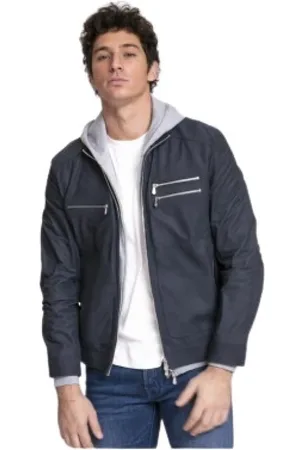 Brunello Cucinelli Homme, Vestes, Bleu, Taille: L Blouson en cuir marine