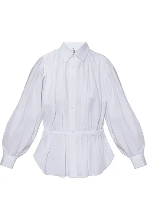 Comme des Garçons Femme, Blouses et Chemises, Blanc, Taille: 40 FR Chemise avec drapés décoratifs