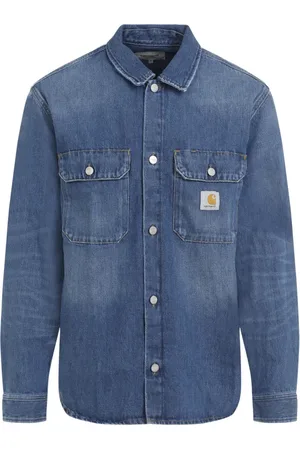 Carhartt Homme, Vestes, Bleu, Taille: S Veste Chemise Bleue