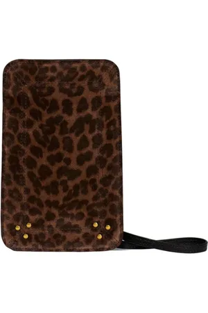 JÉRÔME DREYFUSS Femme, Accessoires, Brun, Taille: ONE Size Étui téléphone en cuir bandoulière