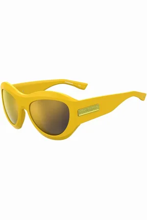 Dsquared2 Homme, Accessoires, Jaune, Taille: ONE Size Lunettes de soleil multicouches en plastique avec cadran jaune