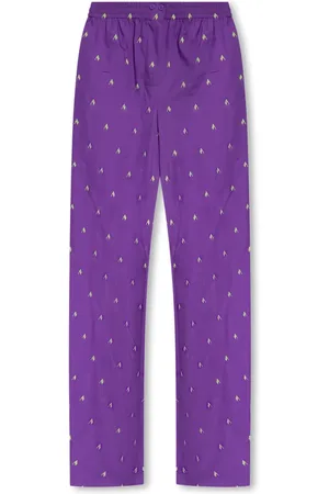 The Attico Femme, Pantalons, Violet, Taille: 38 FR Pantalon Monogrammé