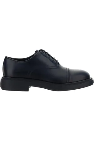 Salvatore Ferragamo Homme, Chaussures, Noir, Taille: 39 EU Chaussures en Cuir de Veau à Lacets et Bout Allongé