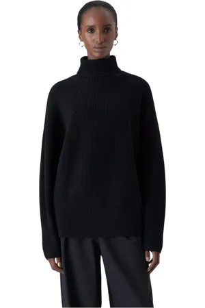 Closed Femme, Pulls, Noir, Taille: 40 FR Pull Col Roulé en Laine Mérinos