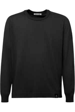 Premiata Homme, Pulls, Noir, Taille: 2XL FrescoFine Sweater with Ribbed Neck