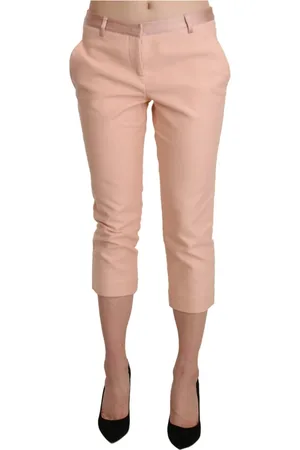 ERMANNO SCERVINO Femme, Pantalons, Rose, Taille: 38 FR Pantalon Capri Skinny Taille Basse
