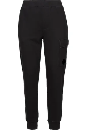 C.P. Company Homme, Pantalons, Noir, Taille: S Pantalon de survêtement en molleton diagonal relief