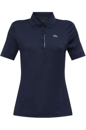 Lacoste Femme, Tops, Bleu, Taille: 42 FR Polo avec Patch Logo