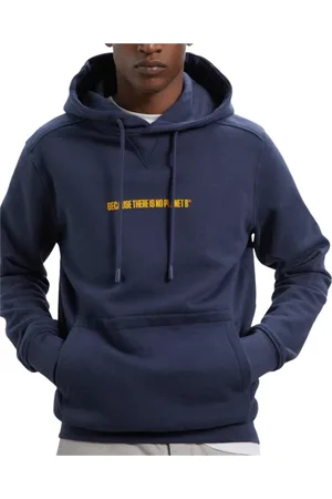 ECOALF Homme, Sweatshirts et sweats à capuche, Bleu, Taille: S Barca Sweat à capuche