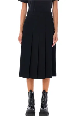 Comme des Garçons Femme, Jupes, Noir, Taille: 38 FR Jupe Midi Plissée Noire