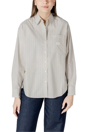Calvin Klein Femme, Blouses et Chemises, , Taille: 36 FR Chemise à Rayures à Manches Longues