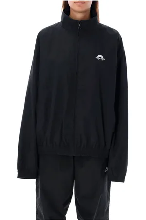 Marine Serre Femme, Vestes, Noir, Taille: 42 FR Veste de survêtement en nylon