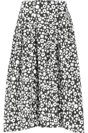 Marni Femme, Jupes, Noir, Taille: 40 FR Jupe Midi Popeline à Motif Champ Pop