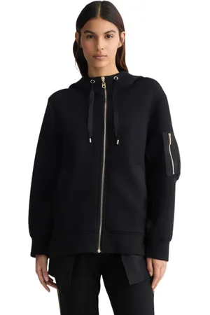 Liu Jo Femme, Sweatshirts et sweats à capuche, Noir, Taille: 36 FR Veste de sport noire à capuche