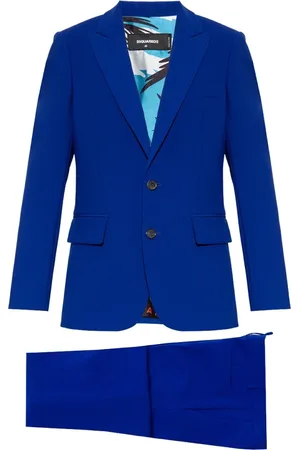 Dsquared2 Femme, Vestes, Bleu, Taille: 36 FR Costume Bleu à Poches