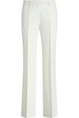 Etro Femme, Pantalons, Blanc, Taille: 38 FR Pantalon Tailleur Droit Texturé