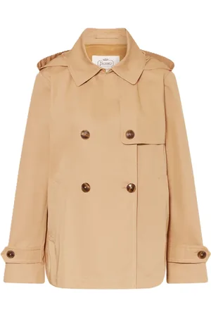 HERNO Femme, Manteaux, , Taille: 42 FR Imperméable court Coupe droite Trench-coat à capuche
