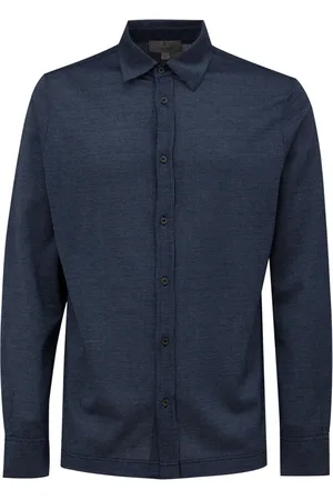 CANALI Homme, Chemises, Bleu, Taille: L Polo à Manches Longues