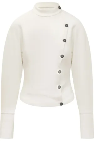 Salvatore Ferragamo Femme, Vestes, Blanc, Taille: 38 FR Veste Tricot Manches Longues