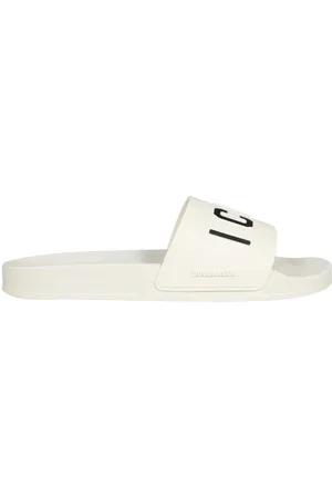 Dsquared2 Homme, Chaussures, Blanc, Taille: 39 EU Slides en Caoutchouc