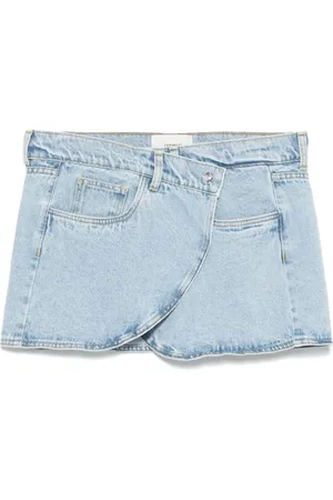 COPERNI Femme, Jupes, Bleu, Taille: 38 FR Jupe Bleu Clair à Boutons-Pression Avant