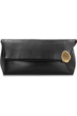 Jil Sander Femme, Sacs, Noir, Taille: ONE Size Élégante pochette en cuir avec fermeture éclair