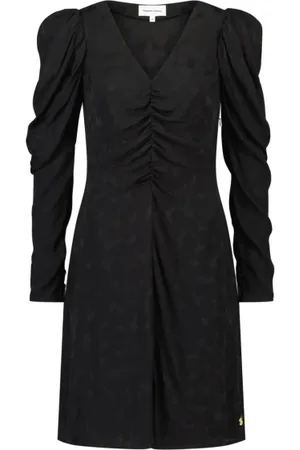 Fabienne Chapot Femme, Robes, Noir, Taille: 40 FR Vera Robe Courte à Manches Bouffantes Volantées