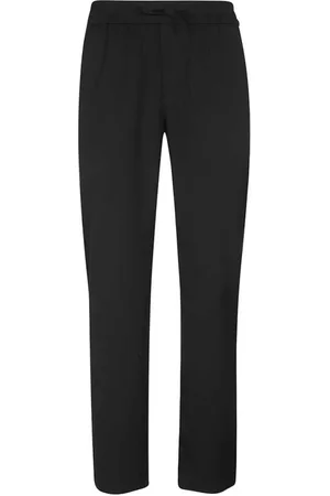 Les Deux Homme, Pantalons, Noir, Taille: S Pantalon à Taille Élastiquée avec Poches Arrière