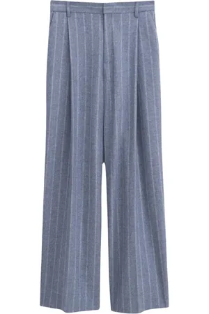 Filippa K Femme, Pantalons, Bleu, Taille: 36 FR Pantalon Large Plissé à Rayures