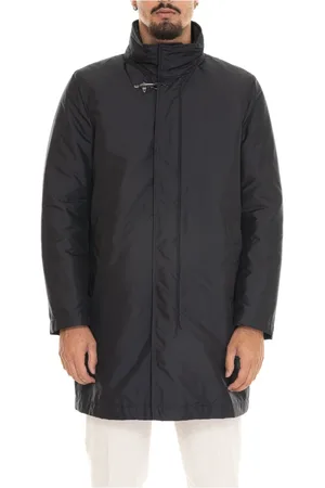 FAY Homme, Manteaux, Bleu, Taille: S Veste Imperméable en Nylon avec Logo